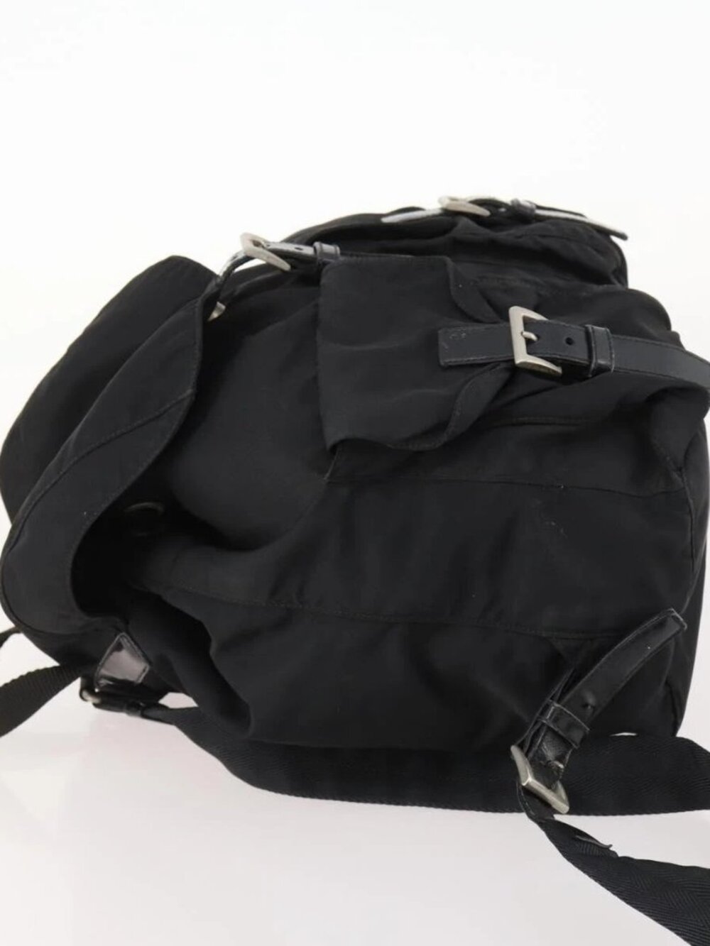 PRADA Backpack Nylon Black Silver Auth 171645 - Picture 6 of 16